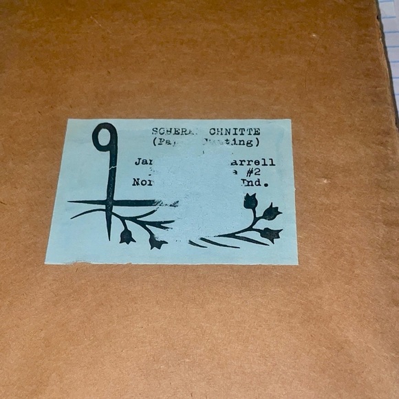 Folk Art Scherenschnitte Signed Janice Dyar Harrell Renowned Artist 1990 VTG - Picture 8 of 9